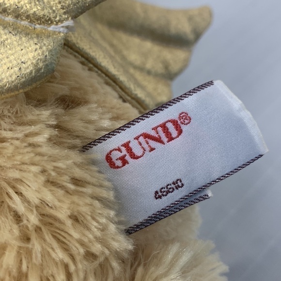 GODIVA 2009 GUND TEDDY BEAR WITH WINGS in gold - Picture 7 of 9